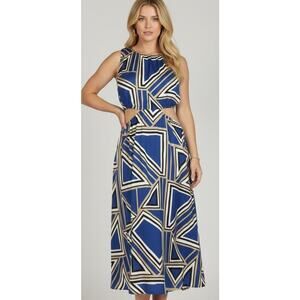 NWT Banana Republic cut out geometric print midi dress
